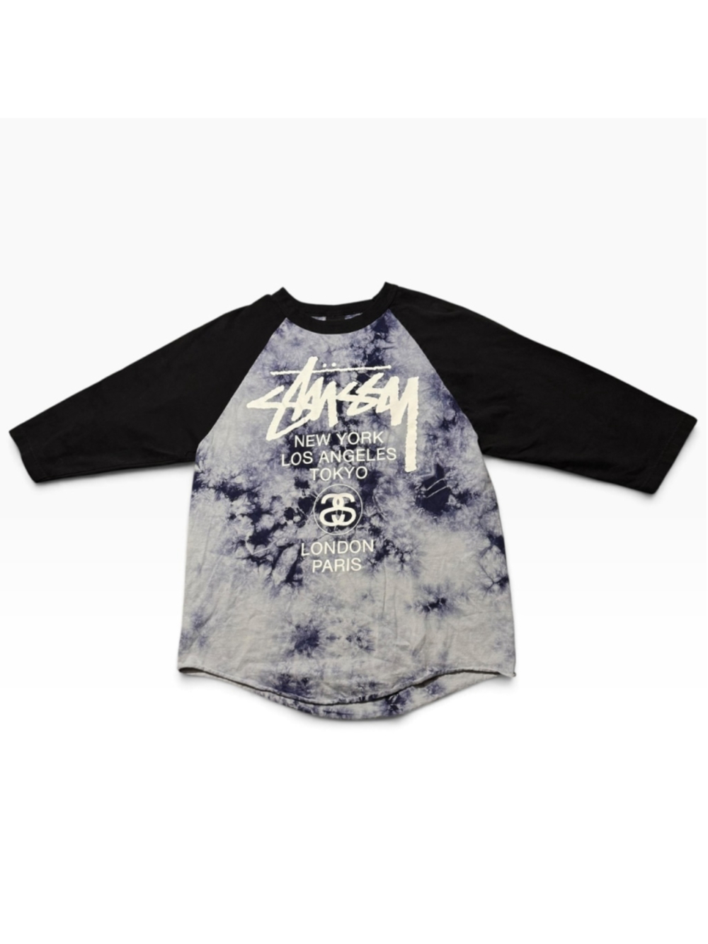 Stussy Tie-Dye Baseball Long Sleeve Tee Shirt Size M